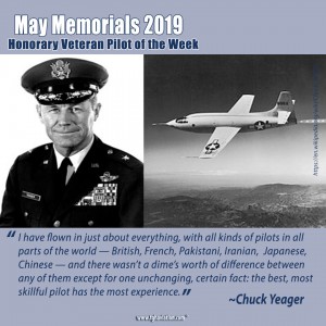May Memorials - Chuck Yeager