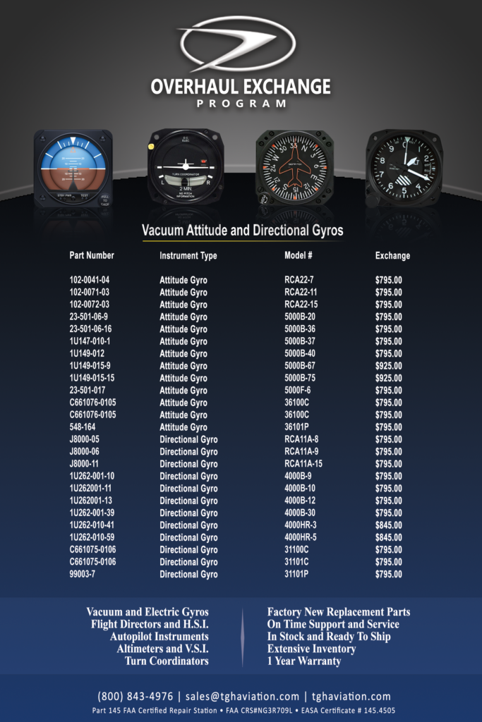 vacuum attitude and directional gyros